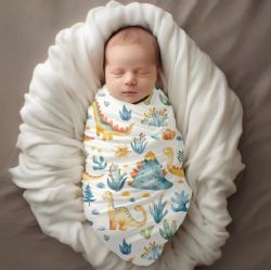 MINI BISCUIT - MOUSSELINE DINOS CLASSIQUE (LANGE)